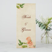 水彩画のモモのカーネーションのコーナー 招待状 (スタンド正面)