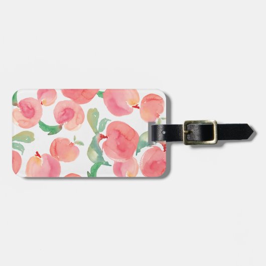 水彩画のモモ ラゲッジタグ (正面横)