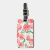 水彩画のモモ ラゲッジタグ (正面縦)