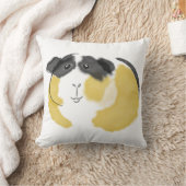 水彩画のモルモット クッション (ブランケット)