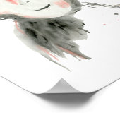 水彩画のモンキーポスター ポスター (角)