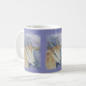 水彩画のヤギか子供 コーヒーマグカップ (正面左)