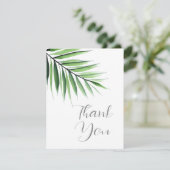 水彩画のヤシの木 サンキューカード (スタンド正面)