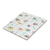 水彩画のヤシの木 タイル (側面)