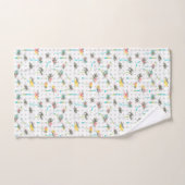 水彩画のヤシの木 バスタオルセット (ハンドタオル)