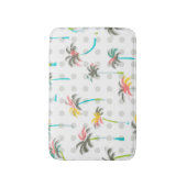 水彩画のヤシの木 バスマット (正面縦)