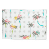 水彩画のヤシの木 枕カバー (裏面-左)