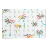 水彩画のヤシの木 枕カバー (正面右)