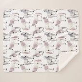 水彩画のユニコーンのおとぎ話パターン シェルパブランケット (正面(横))