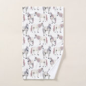 水彩画のユニコーンのおとぎ話パターン バスタオルセット (ハンドタオル)