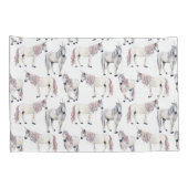 水彩画のユニコーンのおとぎ話パターン 枕カバー (裏面-右)