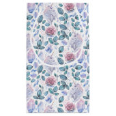 水彩画のユニコーンの水晶及びバラパターン スモールペーパーバッグ (裏面)