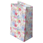 水彩画のユニコーン及びペガソスパターン スモールペーパーバッグ (裏面アングル)