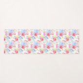 水彩画のユニコーン及びペガソスパターン ヨガマット (正面(横))