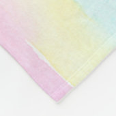 水彩画のユニコーン フリースブランケット (角)