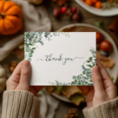 水彩画のユーカリのベイビーシャワーのお礼 ポストカード