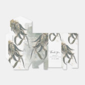 水彩画のユーカリの葉のグリーン フェイバーボックス (折り畳みなし)