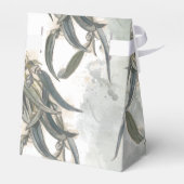 水彩画のユーカリの葉のグリーン フェイバーボックス (裏面サイド)