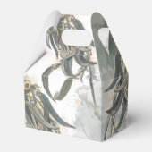 水彩画のユーカリの葉 グリーン ブライダルシャワー フェイバーボックス (裏面サイド)