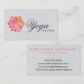 水彩画のヨガの先生の名刺 名刺 (正面/裏面)