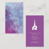 水彩画のヨガの名刺 名刺 (正面/裏面)