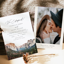 水彩画のヨセミテ国立公園でふたりが極秘結婚 招待状