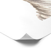 水彩画のラクダが泡を吹く ポスター (角)