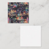 水彩画のラスベガス　クリスマスとニューイヤー ノートカード (正面/裏面)