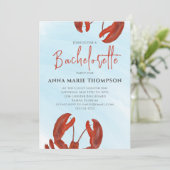 水彩画のラブスター娘達の会 赤いロブスター 海岸 招待状 (スタンド正面)