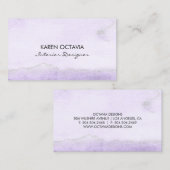 水彩画のラベンダーのフェイクなグリッターの名刺 名刺 (正面/裏面)