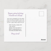 水彩画のラベンダーの精油のクラスの郵便はがき ポストカード (裏面)