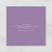 水彩画のラベンダーの精油 スクエア名刺 (裏面)