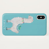 水彩画のラマのかわいくモダンなヒップスター Case-Mate iPhoneケース (裏面(横))
