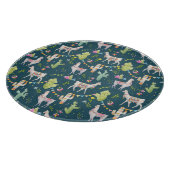 水彩画のラマの旗パターン カッティングボード (角)