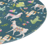 水彩画のラマの旗パターン カッティングボード (角)