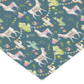 水彩画のラマの旗パターン ショートテーブルランナー (コーナー)