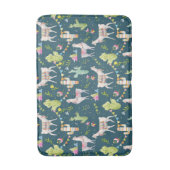 水彩画のラマの旗パターン バスマット (正面縦)