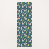 水彩画のラマの旗パターン ヨガマット (正面)