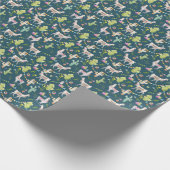 水彩画のラマの旗パターン ラッピングペーパー (角)