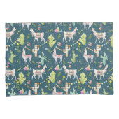 水彩画のラマの旗パターン 枕カバー (正面右)