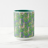 水彩画のラマ及びCatusパターン マグカップ (中央)