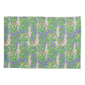 水彩画のラマ及びCatusパターン 枕カバー (裏面-左)