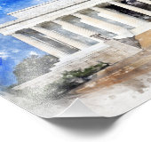 水彩画のリンカーン記念館 フォトプリント            (角)