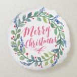 水彩画のリースのコレクション ラウンドクッション<br><div class="desc"></div>