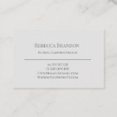 水彩画のリースの花の名刺 名刺 (裏面)