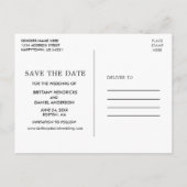 水彩画のレモンとひまわり　Save The Date ポストカード (裏面)