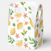 水彩画のレモンとアイスポップ フェイバーボックス (オープン)