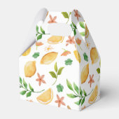 水彩画のレモンとアイスポップ フェイバーボックス (正面サイド)