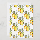 水彩画のレモンと模様 招待状 (裏面)