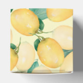 水彩画のレモンと緑の感謝 フェイバーボックス (上部)